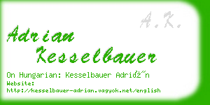 adrian kesselbauer business card